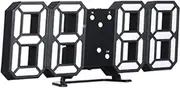 3D Digital C Electronic Table C Alarm C Wall Glowing Hanging C s Black Shell White Display