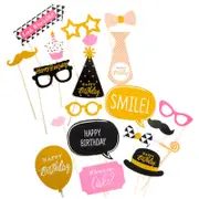 Photo Booth Props Happy Birthday Party Decorations Games