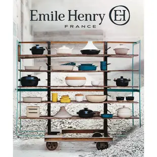 ~熱銷~新款法國Emile Henry 手工琺瑯彩陶瓷儲物罐圓形收納碗軟木蓋果盤果盆