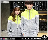 在飛比找Yahoo!奇摩拍賣優惠-【Men Star】免運費 韓版拚色運動外套 灰色運動外套 
