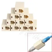 10pcs RJ45 CAT5 Coupler Plug Network LAN Cable Extender Connector Adapter New
