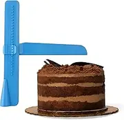 Cake Scraper Accessories Tool Food-Safe Dough Cutter Flexible Plastic Scraper Practical Bench Scraper Multipurpose Food Scrappers for Bread Dough Cake Fondant Icing (Blue)