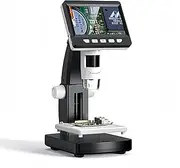 [Bewinner] Desktop Digital Microscope - 50-1000X 2MP 1080P Electronic Magnifier Camera with 4.3 Inch IPS HD Screen & 8 LED Lights Supports Photo and Record for Adults Kids