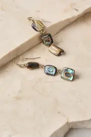 Paua Triple Shell Earrings - Multicolour
