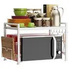 MICROWAVE SHELF Oven Rack Countertop Stand Kitchen White 2 Tier YIUKEA