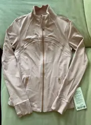 NWT New Lululemon Define Nulu Jacket Pink Haze/Rose Gold zipper Size 6 rare