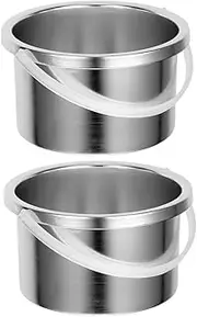 WEKADRIN 2Pcs Aluminum Wax Pot Temperature Wax Melting Bowl for Hair Removal Portable Wax Warmer Replacement for Candle Making and Waxing Needs Durable Aluminum Design