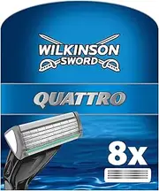 Wilkinson Sword Systems Quattro Men's Razor Blade Refills x 8