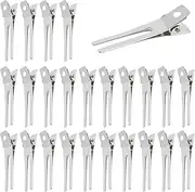 50Pcs Hair Clips Double Prong Curl Clips 1.8inch Metal Hair Pins Duck Billed Hair Clips for Women Styling Sectioning Hair Salon Barber