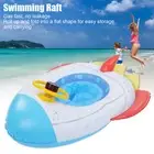 Inflatable Spaceship Pool Float With Steering Wheel Multifunctional Swimming
