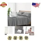 Soft Cooling 500 Thread Count Cotton Sheet Set - California King, 4 Pieces, Grey