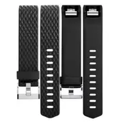 4 Pcs Diamond Pattern Adjustable Sport Wrist Strap for FITBIT Charge 2, Size: L, 12.5x8.5cm(Black)