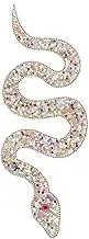 Rhinestone Snake Patch Applique Embroidered Trim for DIY Clothing Hats Jackets and Bags Durable Fashionable and Versatile Decorative Patches