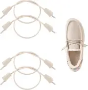 Elastic Shoelaces Strings Replacement Laces for Hey Dude 12In, Beige