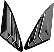 2X Black Rear Side Window Quarter Louver Cover Compatible for KIA K5 2020 2021 2022