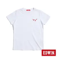 在飛比找momo購物網優惠-【EDWIN】女裝 人氣復刻款 BASIC LOGO短袖T恤