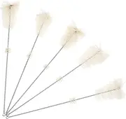 SAFIGLE 5Pcs Durable Glass Test Tube Brush for Cleaning Bottles and Straws Bristles for Cleaning for Laboratory Use Design