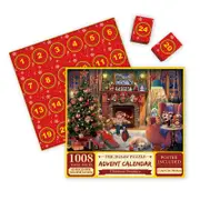 Nevenka Christmas Jigsaw Puzzles 24 Days Countdown Calendar for Kids Adults Gift-J