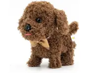 Plush Electronic Labradoodle Dog - Adorable Goldendoodle Teddy Bear Puppy- Walks, Barks, and Cuddles. Ages 18+ Months