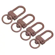 Swivel Clasps Snap Hook, 33x13mm Lobster Claw Clasp for DIY Brown, 4Pcs