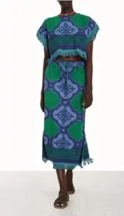 ZIMMERMAN Tiggy Terry Drawstring Skirt Size 12 GENUINE RRP £270 #M2