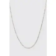 Mens Iced Chain Necklace In Silver