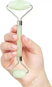 Plum Beauty Jade Roller for Face - Improves Skin Tone and Blood Circulation - Skin Care Face Roller Reduces Under-Eye Puffiness and Dark Circles