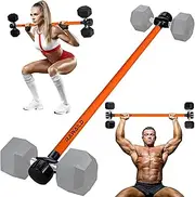 Dumbbell Converter, Convert Dumbbells to Barbell Set, Weight Bar for Bench Presses, Squats, Hip Thrust, Deadlifts, Home Weightlifting and Strength Training, Up to 300lbs, Versatile Home Gym Equipment