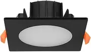 12W Square Dimmable Tri Color SMD LED Downlight Kit | 90mm Cutout | 3A Lighting (Black)