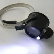 15X Headband Magnifier with LED Light Illuminated Eye Loupe Head-Mounted Jeweler