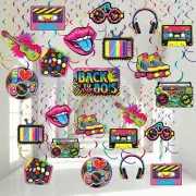 Containlol 53 Pieces 80S Party Decorations, Retro 1980S Hip Hop Party Hanging Sw