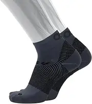 Os1st Unisex s Fs4 Quarter Crew Plantar Fasciitis Compression Socks Grey
