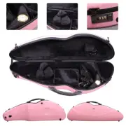 Violin Case 4/4 Full Size Carbon Fiber Violin Box with Password Lock Nice Pink