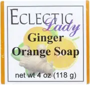 Ginger Orange Glycerin Soap by Eclectic Lady, 4 oz Bar