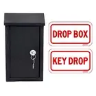 Key Drop Box for Outside – Wall Mount Locking Mailbox with Safe Drop Slot, Ta...