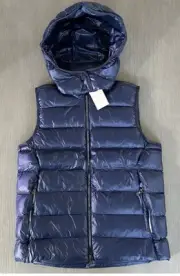 PETER MILLAR Chiron Hooded Vest Navy Sz S Quilted Water Resistant Golf NWT $250