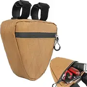 Mountain Bike Frame Bag - Waterproof Triangle Frame Bag,0.9L Triangle Pouch with Side Zipper, Weatherproof Tool Pouch for Repair Kit Storage Cycling Accessories