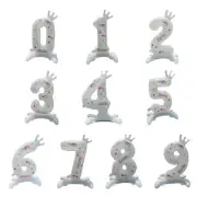 Birthday Party Digital Balloon Standing Small Fresh-Aluminum Film Balloon