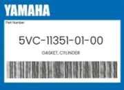 Yamaha Genuine Gasket, Cylinder - 5Vc-11351-01-00