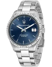 [Maserati] Competizione Silver Stainless Steel Watch 43mm in Silver