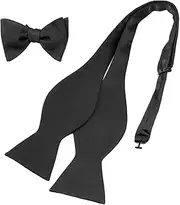 [Comebachome] Bow Ties for Men Self Tie, Minimalist Black Bow Tie, Satin Bow Ties for Men Tuxedo & Wedding