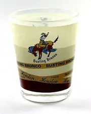 Houston Texas Busting Bronco Glassware Shot Glass