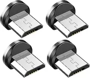 4X Round Magnetic Cable Plug Phone Android Magnet Charger Plug Micro-USB Fast Charging Adapter