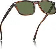 [Carfia] Polarized Sunglasses for Men UV Protection Lightweight Acetate Rectangle Small Head Driving Glasses