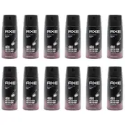 12PK Axe 150ml Deodorant Bodyspray 48hr Odour Protection For Men Black Night