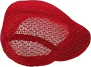 [WOFASHPURET] Summer Breathable Mesh Cap Chef Beret Hat for Men Women Comfortable Stylish Hat Food Service Accessories Dark Red