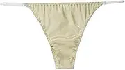 [Farlenoyar] Women Silk String Bikini Briefs Sexy Underwear Stretch Adjustable Waist