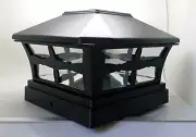 2/4/6/8/12pcs Outdoor Black Plastic Solar Post Cap Light with 2 Bright SMD LED