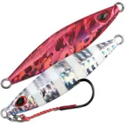 40gm Storm Gomoku Koika Jig - Slow Pitch Jig Fishing Lure - Black Zebra/Red