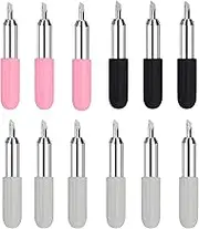 12 Pcs Replacement Cutting Blades Compatible for Cricut, Three Different Degrees 6pcs 45° Standard Blades/3pcs 30° Fine Point Blades/3pcs 60°Deep Cut Blade (K274-12)